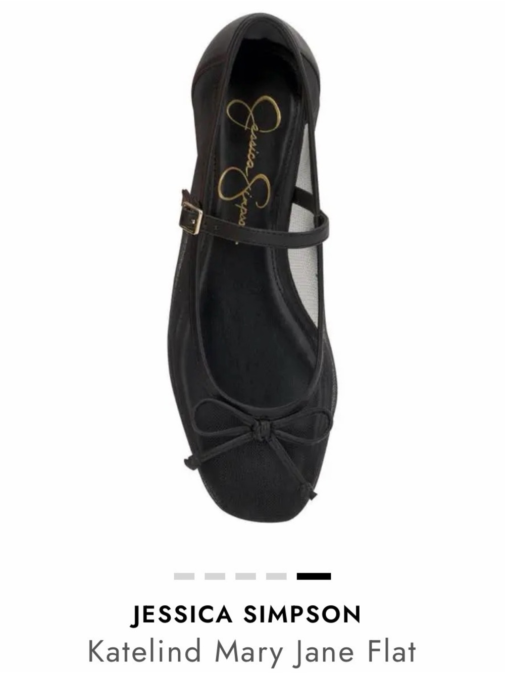 Jessica Simpson Black Katelind Mary Jane Ballet Flat